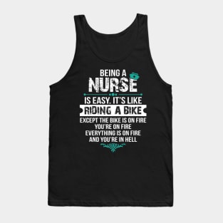 Nurse is Easy Its Like Riding Nurses Day Tank Top